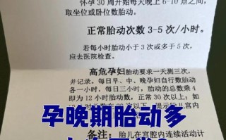 孕期后期胎动多少算正常？频繁或减少是否需警惕？
