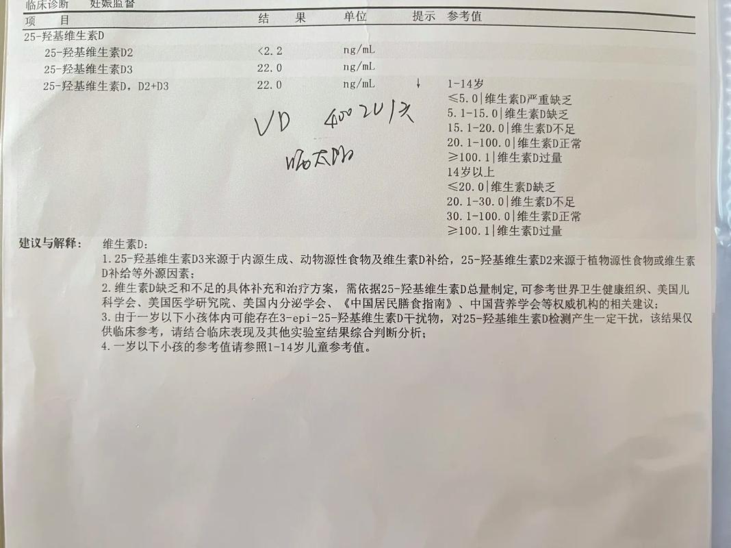 孕期维生素D正常值是多少？-第3张图片-郑州医学网